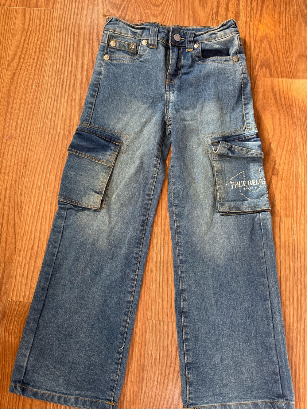 True Religion Blue Kids Cargo Jeans